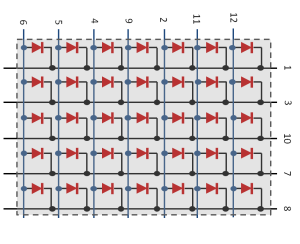 QDSP-L149 5x7 Dot Matrix Diagram