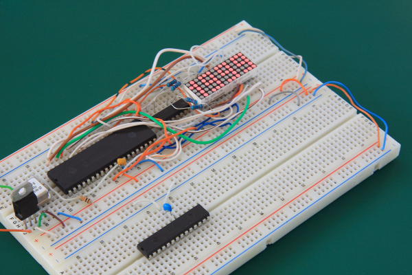 3.5 Digit 5x7 Dot Matrix LED Display Prototype Board