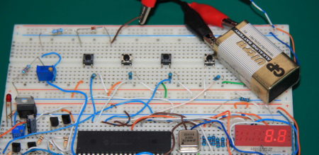 Simple Digital Voltmeter โ Microcontroller Based Projects Circuit Diagram