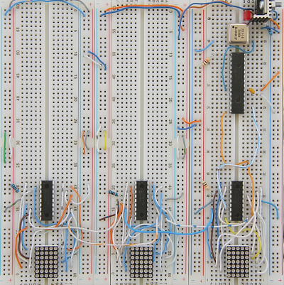 3 Digit Dot Matrix Display SPI Prototype Board