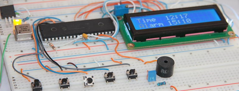LCD Alarm Clock – Microcontroller Based Projects