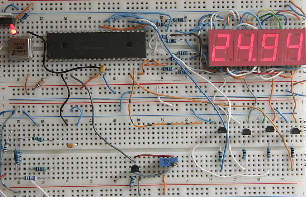 Digital Voltmeter LED Display Prototype Board