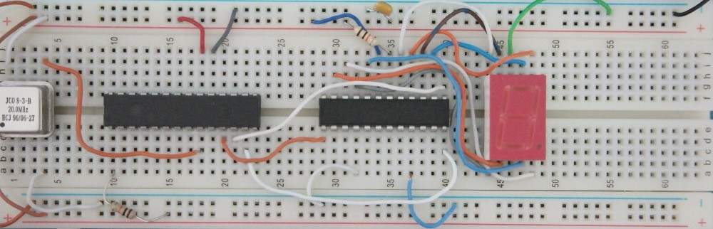 Interfacing-MAX7219-with-PIC16F876-microcontroller-Prototype-Board