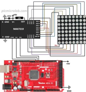8×8 LED Dot Matrix Display with Arduino – Microcontroller Based Projects