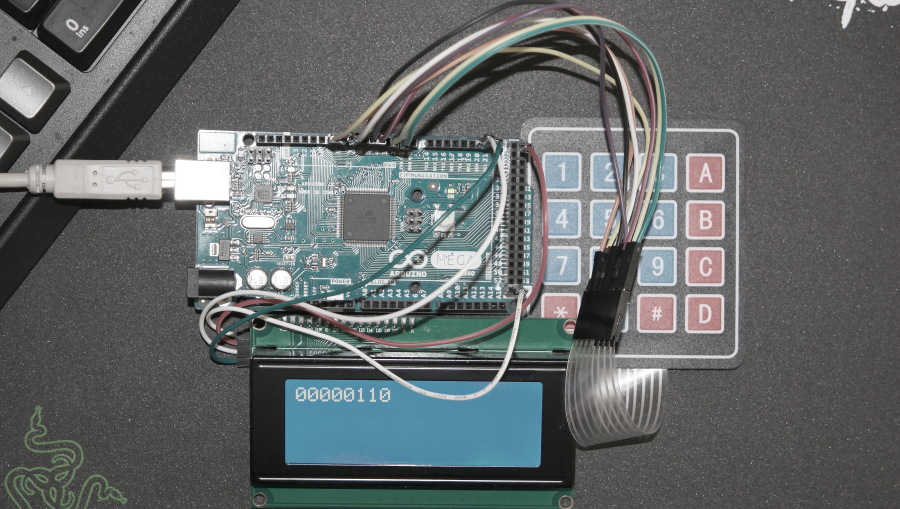 Arduino-Base-Converter-with-4x4-Keypad-and-I2C-LCD-20X4-Prototype-Board