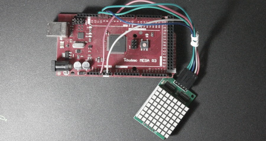 8x8-LED-Matrix-chaser-Arduino-Board