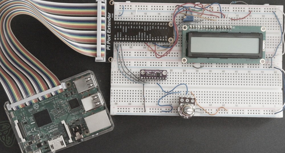 LCD-voltmeter-based-on-ADS1015-with-Raspberry-Pi-Board