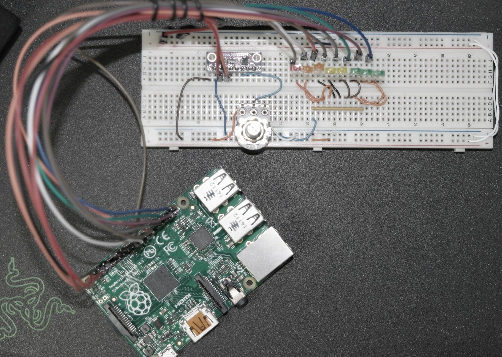Raspberry-Pi-LED-Bar-Graph-Display-Board