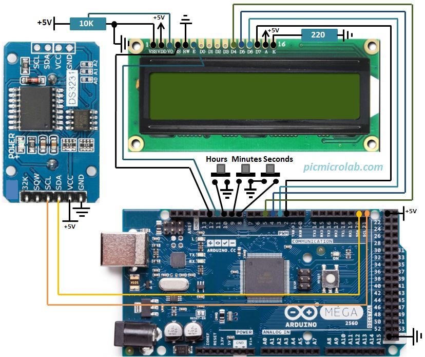Arduino-with-DS3231-Real-Time-Clock-Schematic