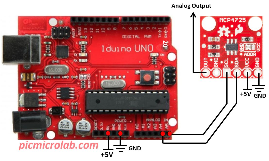 Interfacing-MCP4725-DAC-with-Arduino-Schematic